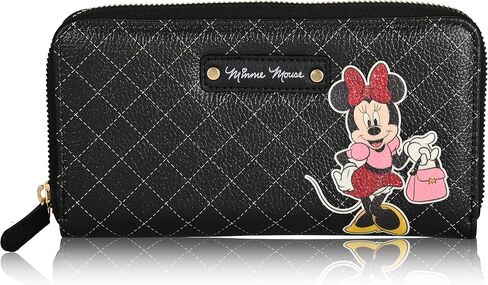 محفظة Fast Forward Minnie Mouse Premium Zip - محفظة Minnie Mouse الكلاسيكية بسحاب (أسود Minnie) in Kuwait