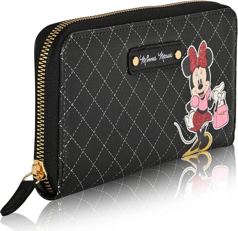 محفظة Fast Forward Minnie Mouse Premium Zip - محفظة Minnie Mouse الكلاسيكية بسحاب (أسود Minnie) in Kuwait