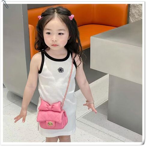 FIAESURN Toddler Purse for Gilrs Women Cute Bowkont Crossbody Wallet Small Pink Cat Novelty Wallets Kids Shoulder Bag in Saudi Arabia