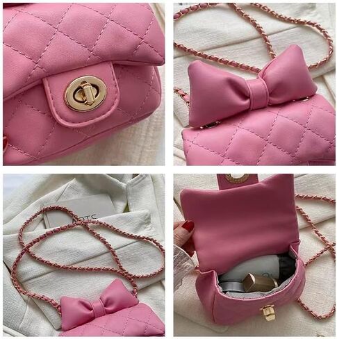 FIAESURN Toddler Purse for Gilrs Women Cute Bowkont Crossbody Wallet Small Pink Cat Novelty Wallets Kids Shoulder Bag in Saudi Arabia