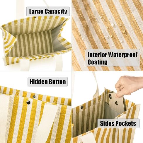Hekyip Large Tote Bag, Shoulder Bag Hand-held Roomy for Work School Beach Travel Shopping Grocery for Women Girls in Saudi Arabia
