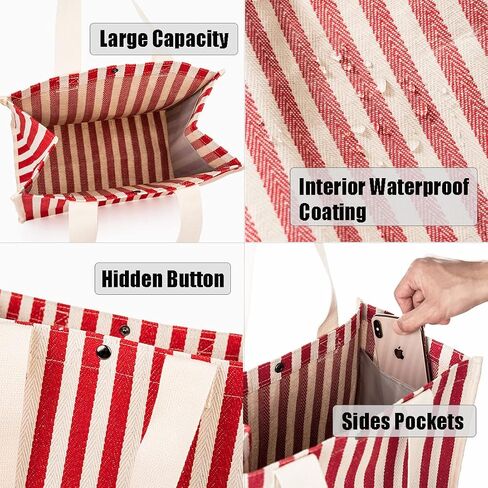 Hekyip Large Tote Bag, Shoulder Bag Hand-held Roomy for Work School Beach Travel Shopping Grocery for Women Girls in Saudi Arabia