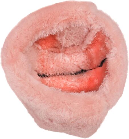 Unisex Shearling Sheepskin Leather Aviator Russian Ushanka Trapper Winter Fur Hat (Pink, X-Large) in Saudi Arabia