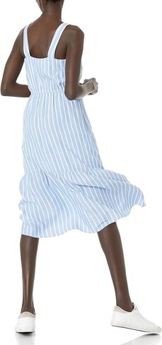 Amazon Essentials Women's Fluid Twill Tiered Fit and Flare Dress in Saudi Arabia