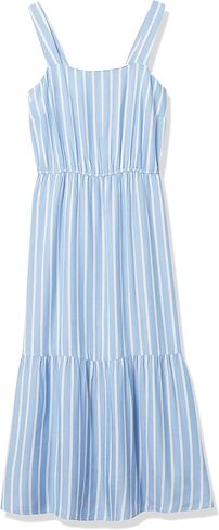 Amazon Essentials Women's Fluid Twill Tiered Fit and Flare Dress in Saudi Arabia
