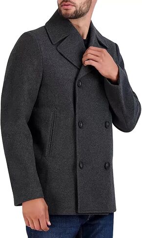 Cole Haan Men's Wool Double-breasted Peacoat in Saudi Arabia
