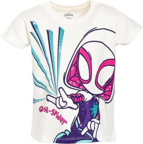 Marvel Ghost-Spider Spidey and His Amazing Friends Little Girls 3 Pack T-Shirts White/Blue/Pink 6 in Saudi Arabia