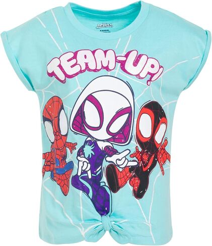 Marvel Ghost-Spider Spidey and His Amazing Friends Little Girls 3 Pack T-Shirts White/Blue/Pink 6 in Saudi Arabia