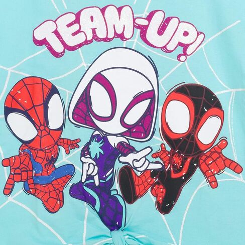 Marvel Ghost-Spider Spidey and His Amazing Friends Little Girls 3 Pack T-Shirts White/Blue/Pink 6 in Saudi Arabia