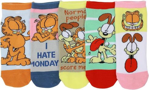 Bioworld Garfield Odie & Garfield 5-Pair Women’s Ankle Socks in Saudi Arabia