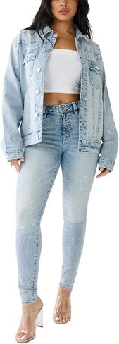 True Religion Women's Misses Allover Crystal Jennie Curvy Hirose Jean in Saudi Arabia