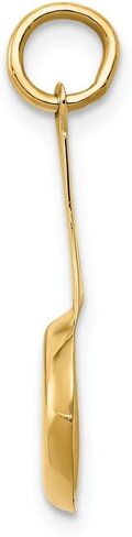 Solid 14k Yellow Gold Frying Pan Enameled Egg Charm Pendant - 24mm x 10mm in Saudi Arabia