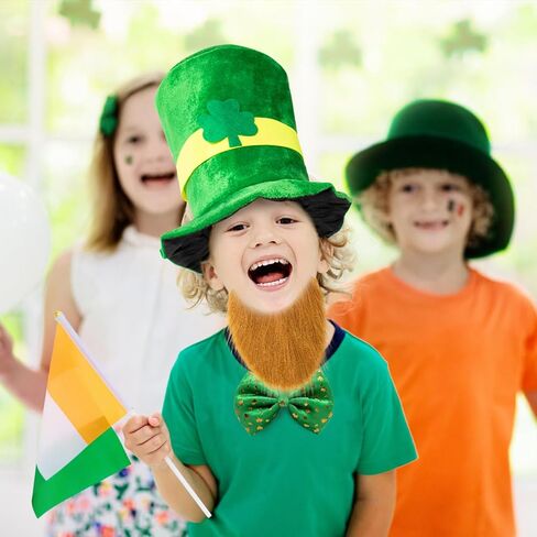 Peicees 5 Pcs St. Patricks Day Costume Accessories Leprechaun Hat For Irish Festival Ireland Party Saint Patricks Outfits in Saudi Arabia