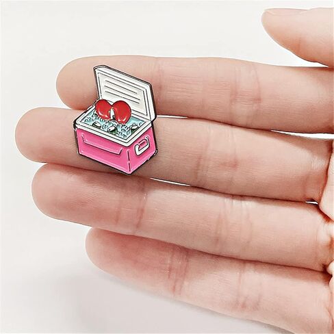 Cute Cartoon Heart Enamel Pin Cartoon Anime Lapel Pins for Bags Backpacks Jackets Hat Badges Jewelry Accessories Gift for Kids Friends, Alloy Steel, no gemstone in Kuwait