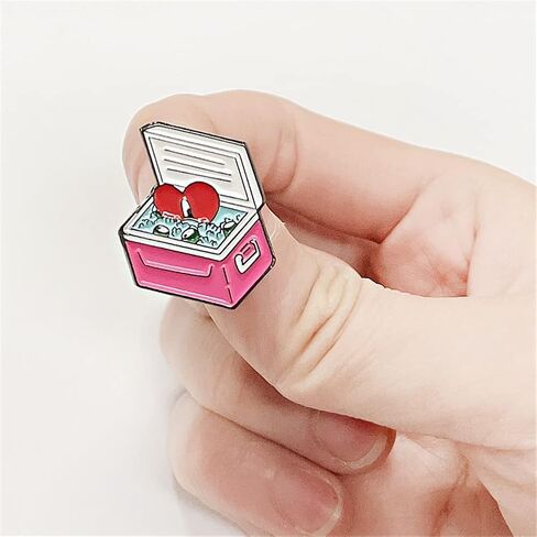 Cute Cartoon Heart Enamel Pin Cartoon Anime Lapel Pins for Bags Backpacks Jackets Hat Badges Jewelry Accessories Gift for Kids Friends, Alloy Steel, no gemstone in Kuwait