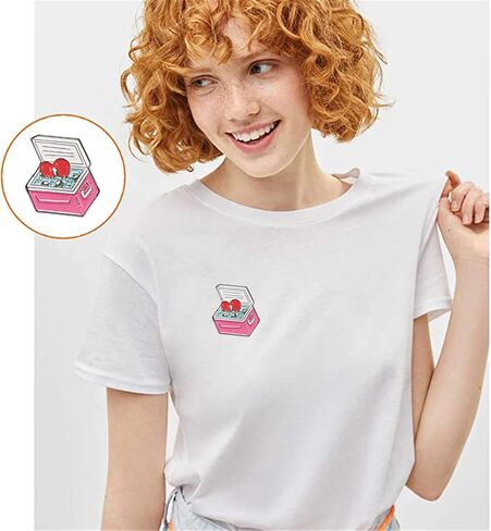 Cute Cartoon Heart Enamel Pin Cartoon Anime Lapel Pins for Bags Backpacks Jackets Hat Badges Jewelry Accessories Gift for Kids Friends, Alloy Steel, no gemstone in Kuwait