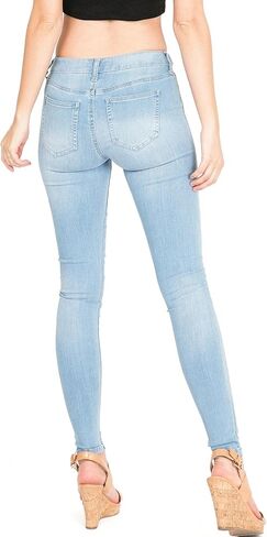 حذاء نسائي وردي مشهور للصغار متوسط ​​الخصر قابل للتمدد من قماش الدنيم in Kuwait