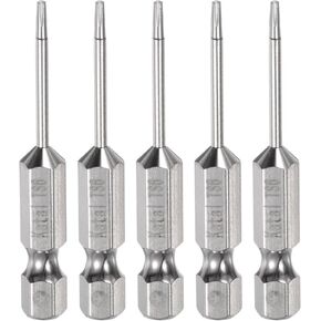 5pcs TS6 Magnetic Security Star 5 Point Screwdriver Bit 1/4" Hex Shank 2" Length