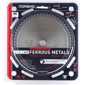 Norske Tools NCSBI552 6-1/2 inch 60T Industrial Ferrous Metal Cutting Circular Saw Blade Made of Japanese Steel 5/8 inch Bore with Diamond Knockout