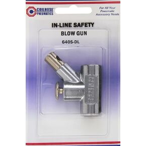 Coilhose Pneumatics 640SR In-Line Blow Gun with Safety Rubber Tip