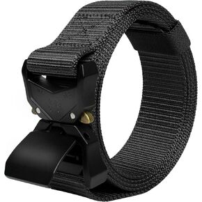 WOLFHUNT Mens Tactical Belt, Nylon Hunting Belt Heavy Duty Metal Buckle, Military Hiking Rigger 1.5" Work Belt Quick-release