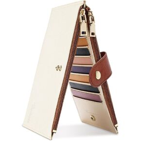 Travelambo RFID Wallet Women Bifold Multi Card Wallet Case with Zipper Pocke Credit Card Holder for Women