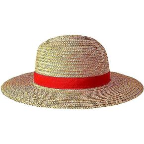 Luffy Straw hat,Cosplay Straw Hat for Halloween Costume Party,Yellow Strawhats with String Sun Hats Animation Hats