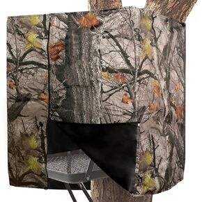 PUNCHMAN Tree Stand Blind Kit,Camo Deer Hunting Blind,Deer Blinds for Hunting,Waterproof Deer Blind for Hunting Tree Stands,Ladder Stand Blind Kit with Silent Zippe,Deer Hunting Accessories for Men