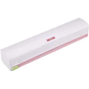 Plastic Wrap Dispenser with Cutter, Food Wrap Dispenser Food Saver Vacuum Sealer Bags Rolls, Aluminum Foil and Freezer Paper Rolls, Securely Seal and Keep Food Fresh Storage Kitchen