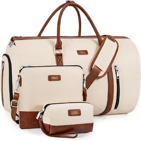 Convertible Garment Duffel Bag for Travel - Carry On Garment Bags With Toiletry Bag Large Weekender Bag for Men Women 2 in 1 Hanging Suitcase Suit Travel Duffel Overnight Bags 4pcs Set