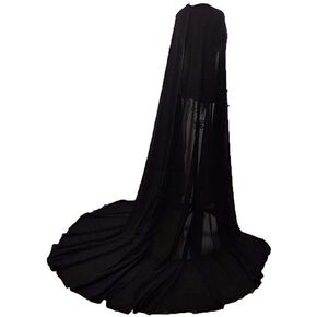 Bridal Veils, Dark Knight Cape Cosplay Costume for Men Women, Black
