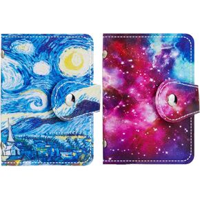 2 Pcs Credit Card Holder and business card holder，Sd Card Holder Each Has 26 Card Organizers, 2024 New Credit Card Holders book for Men and Women.