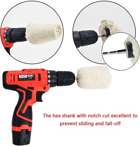 EMILYPRO Aluminum Polishing Wheel for Drill Chrome Rim Manifold Polishing Kit 3" x 1/4" Hex Shank Cone/Mushroom/Column - 3pcs in Saudi Arabia