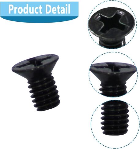 05-81-0592 M4 x 6mm Flat Head Machine Screw for Milwaukee 2557-20 M12 Fuel 3/8" Ratchet,M4-0.70 x 6mm-10.9,T-10 Torx-4Pcs (4 Pcs Black) in Kuwait