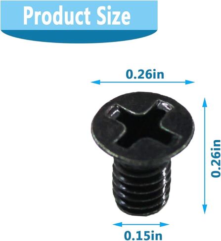 05-81-0592 M4 x 6mm Flat Head Machine Screw for Milwaukee 2557-20 M12 Fuel 3/8" Ratchet,M4-0.70 x 6mm-10.9,T-10 Torx-4Pcs (4 Pcs Black) in Kuwait