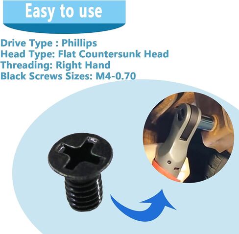 05-81-0592 M4 x 6mm Flat Head Machine Screw for Milwaukee 2557-20 M12 Fuel 3/8" Ratchet,M4-0.70 x 6mm-10.9,T-10 Torx-4Pcs (4 Pcs Black) in Kuwait