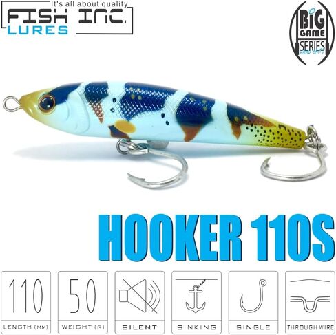 Fish Inc Lures Hooker 110mm Sinking Pencil Stickbait in Saudi Arabia
