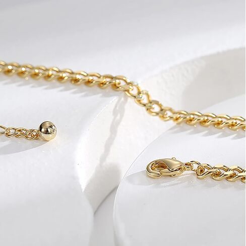 Gold Anklets for Women 18K Gold Plated Adjustable Summer Simple Foot Jewelry Ankle Bracelet for Women in Kuwait