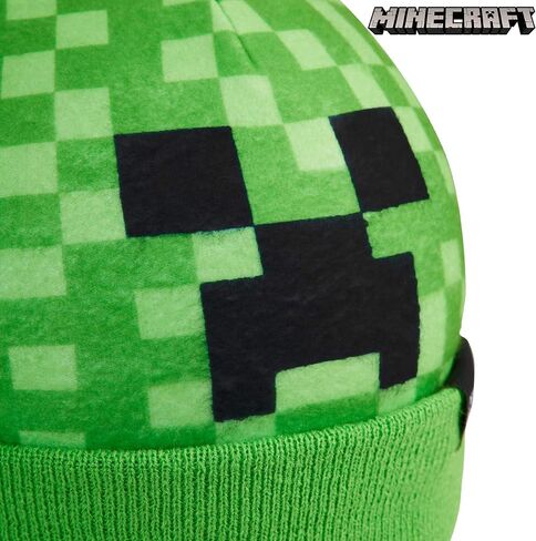 Minecraft Beanie Hat or Beanie and Kids Gloves Set - Creeper Kids Winter Set Warm Winter Hat - Gaming Gifts for Boys in Saudi Arabia