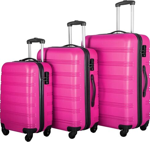 3 Piece ABS Luggage Travel Sets, Blue, 20,24,28 in Saudi Arabia