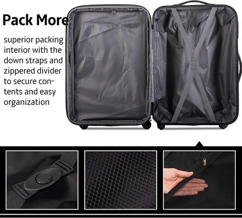 3 Piece ABS Luggage Travel Sets, Blue, 20,24,28 in Saudi Arabia
