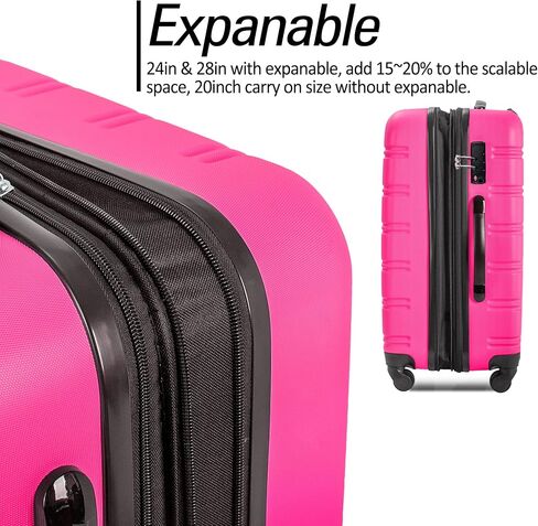 3 Piece ABS Luggage Travel Sets, Blue, 20,24,28 in Saudi Arabia