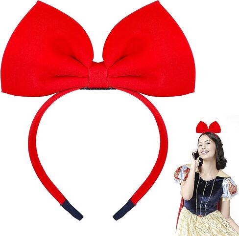 القوس عقال الأحمر Bowknot عقال عيد الميلاد القوس الكبير الشعر هوب لطيف الفتيات الاطفال الطرف الديكور غطاء الرأس عيد الميلاد تأثيري حلي أغطية الرأس ماكياج الهالوين اليدوية خوذة الشعر الفرقة مرونة إكسسوارات الشعر in Kuwait