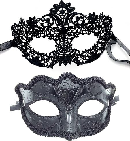 Masquerade Mask for Women- Lace Mardi Gras Masks Women Venetian Party Masquerade Mask Costume Accessories in Saudi Arabia