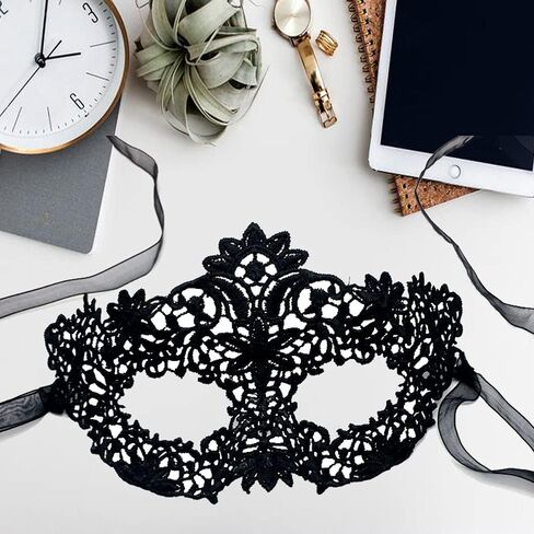 Masquerade Mask for Women- Lace Mardi Gras Masks Women Venetian Party Masquerade Mask Costume Accessories in Saudi Arabia