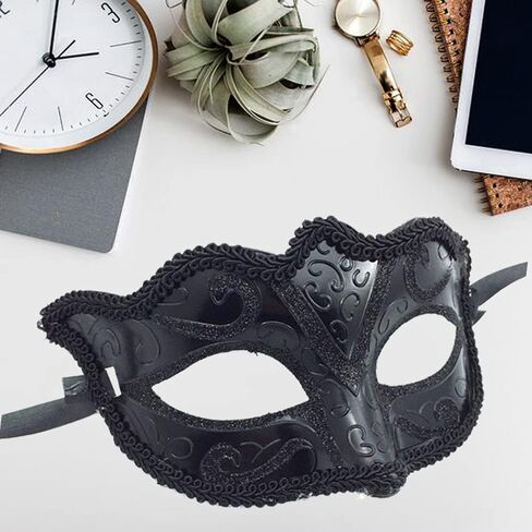 Masquerade Mask for Women- Lace Mardi Gras Masks Women Venetian Party Masquerade Mask Costume Accessories in Saudi Arabia