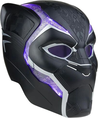 خوذة لعب الأدوار الإلكترونية المتميزة من Marvel Hasbro Hasbro Legends Black Panther مع Light FX وعدسات قابلة للطي لأعلى/للأسفل، عنصر لعب الأدوار Black Panther in Saudi Arabia