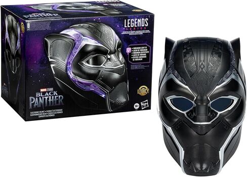خوذة لعب الأدوار الإلكترونية المتميزة من Marvel Hasbro Hasbro Legends Black Panther مع Light FX وعدسات قابلة للطي لأعلى/للأسفل، عنصر لعب الأدوار Black Panther in Saudi Arabia