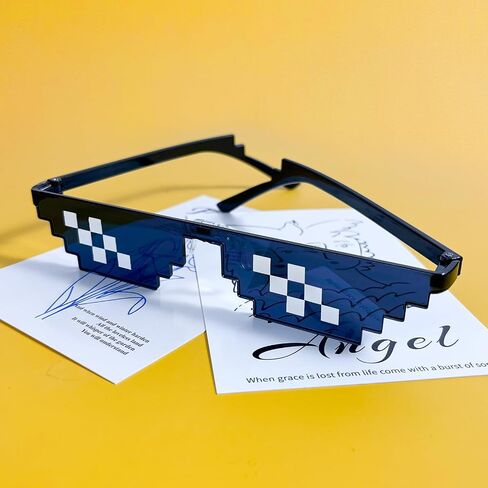 SUNOVELTIES 10 Pack Thug Life Party Sunglasses 8 Bit Pixelated Multicolor Mosaic Gamer MLG Photo Props Glasses for Adults Teens in Kuwait