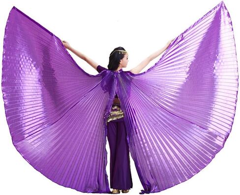 Wuchieal Women's Egyptian Egypt Belly Dance Costume Bifurcate Isis Wings in Kuwait
